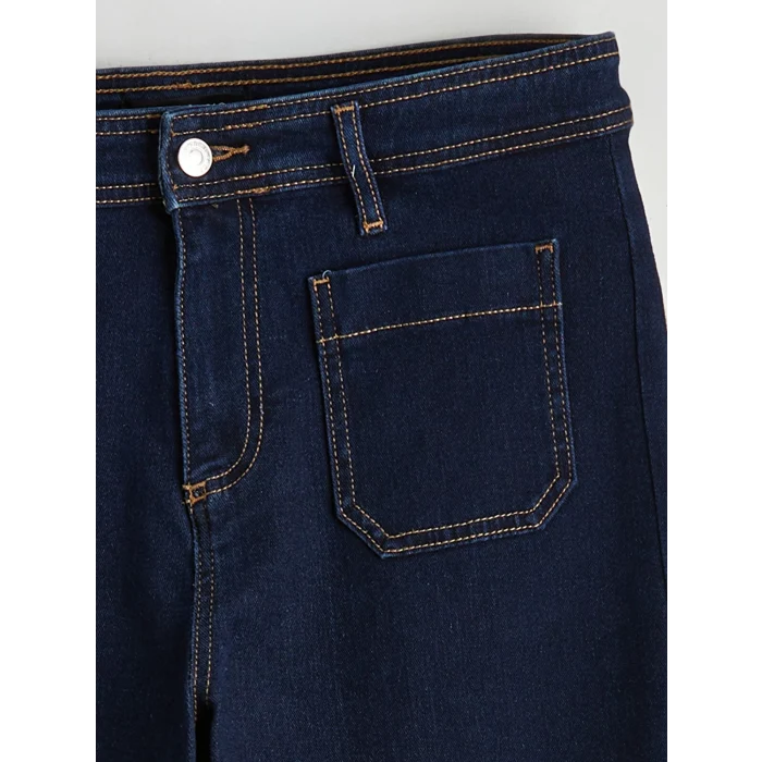 LCW STUDIO İndigo Wideleg Kadın Jean Pantolon