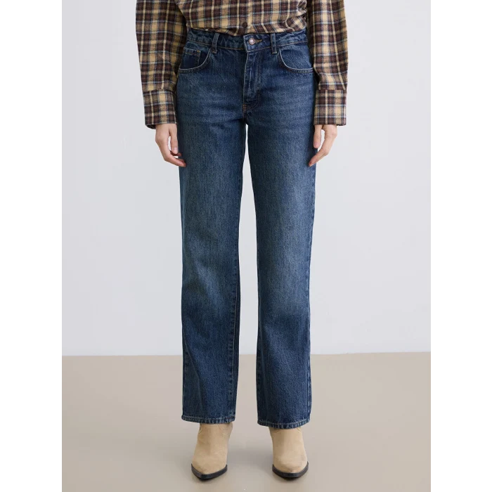 LCW Jeans İndigo Straight Fit Kadın Jean Pantolon