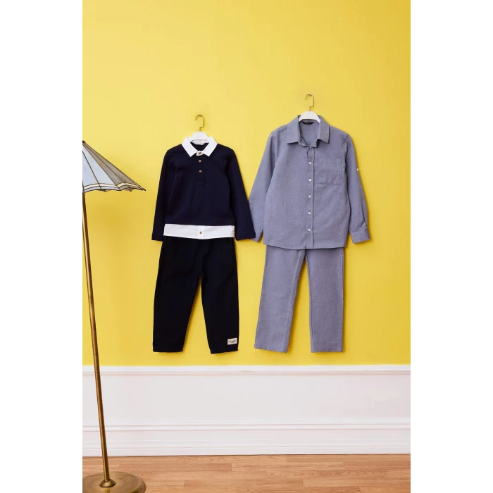 Defacto G6742A8IN34 İndigo Gömlek Erkek Çocuk