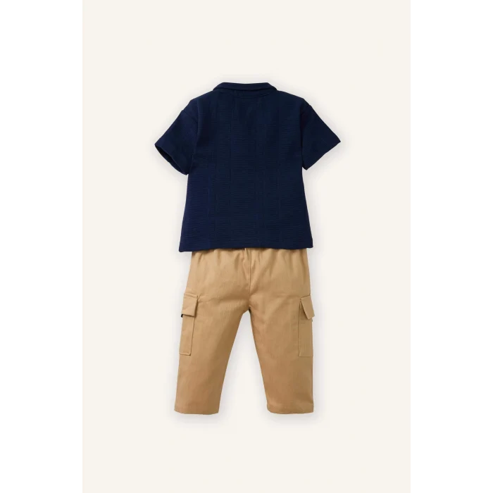 Defacto G7145A5NV135 Lacivert Gabardin 2li Takım Erkek Bebek