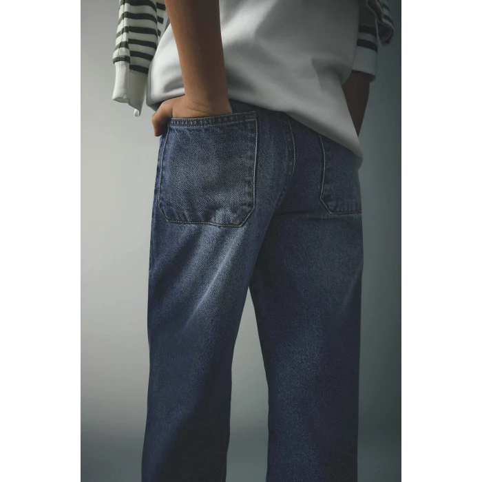 Defacto F8436A8NM28 Mavi Wıde Leg Jean Pantolon Erkek Çocuk