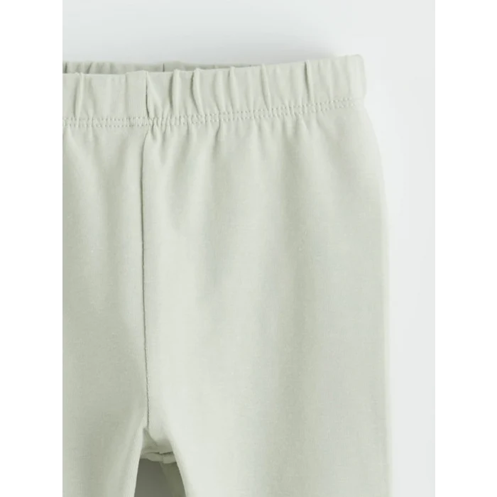 LCW baby Ekru Kız Bebek Çiçekli Gömlek ve Tayt