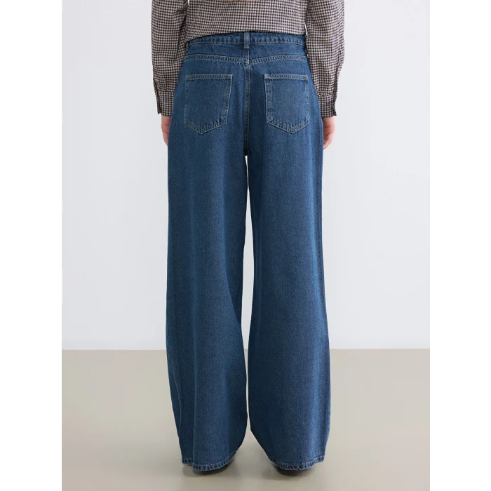 LCW Modest İndigo Baggy Fit Kadın Jean Pantolon