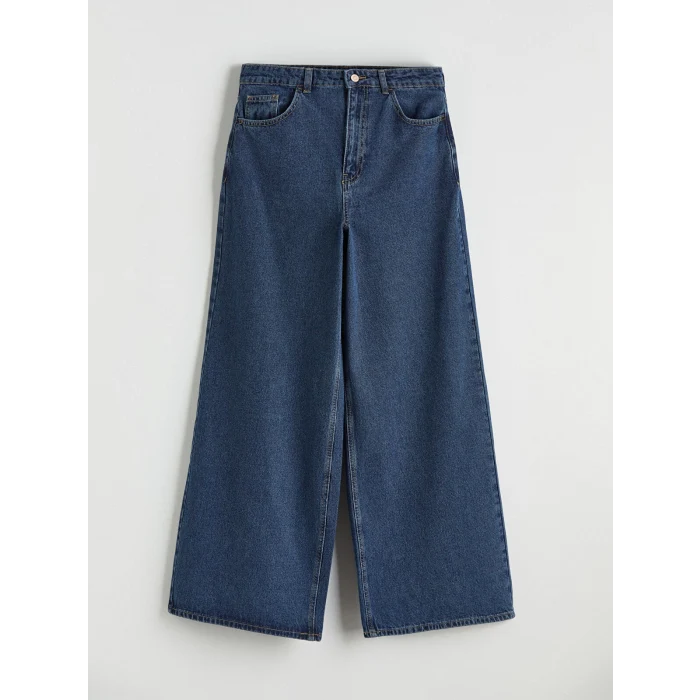 LCW Modest İndigo Baggy Fit Kadın Jean Pantolon