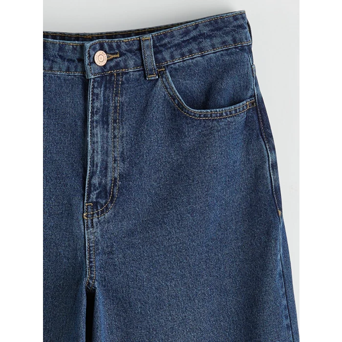 LCW Modest İndigo Baggy Fit Kadın Jean Pantolon