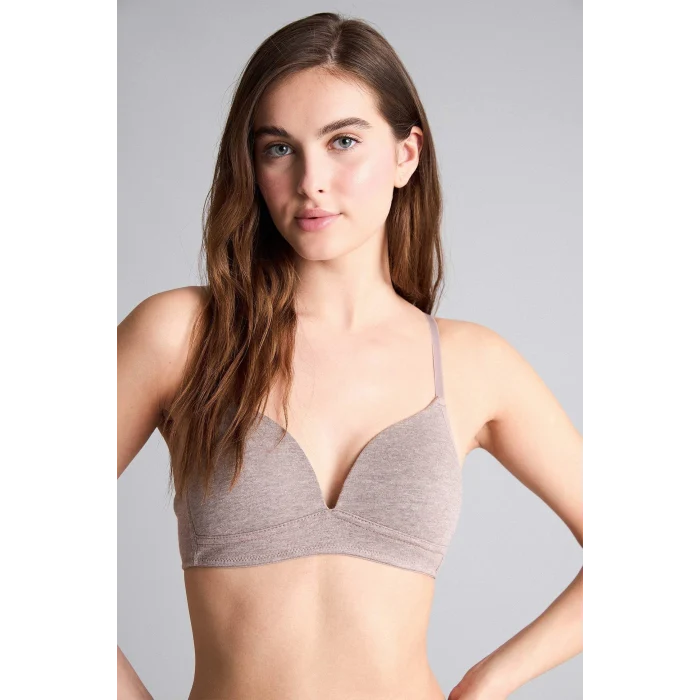 Defacto X9027AZBN503 Kahve Pamuklu Kaplı Pedli Balensiz Bra