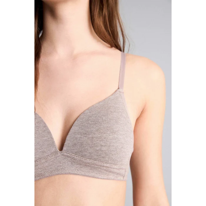 Defacto X9027AZBN503 Kahve Pamuklu Kaplı Pedli Balensiz Bra