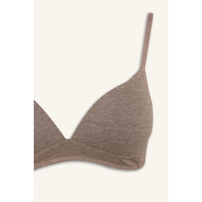 Defacto X9027AZBN503 Kahve Pamuklu Kaplı Pedli Balensiz Bra