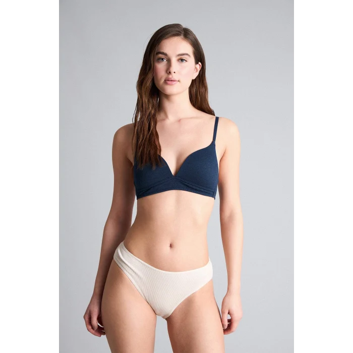 Defacto X9027AZNV179 Lacivert Pamuklu Kaplı Pedli Balensiz Bra