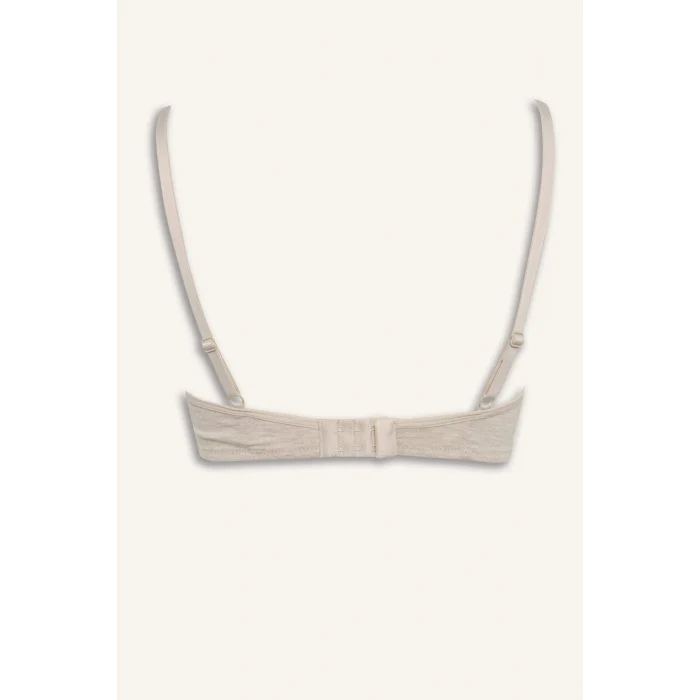 Defacto X9027AZBG588 Bej Pamuklu Kaplı Pedli Balensiz Bra