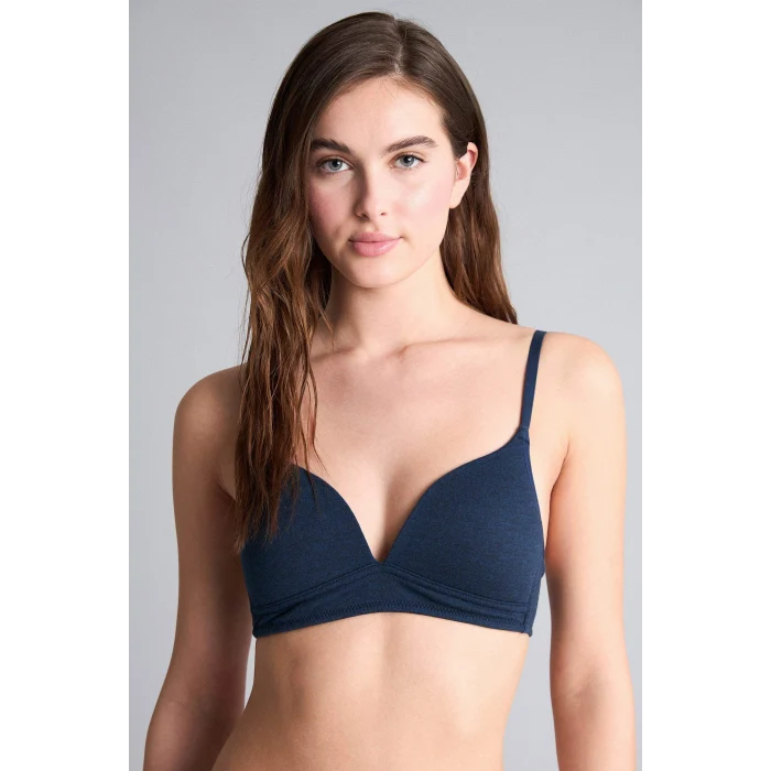 Defacto X9027AZNV179 Lacivert Pamuklu Kaplı Pedli Balensiz Bra