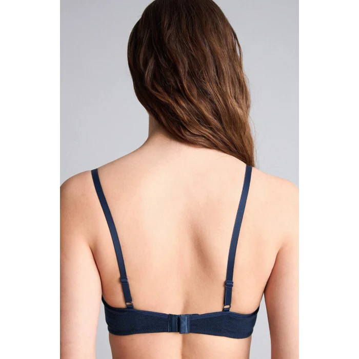 Defacto X9027AZNV179 Lacivert Pamuklu Kaplı Pedli Balensiz Bra