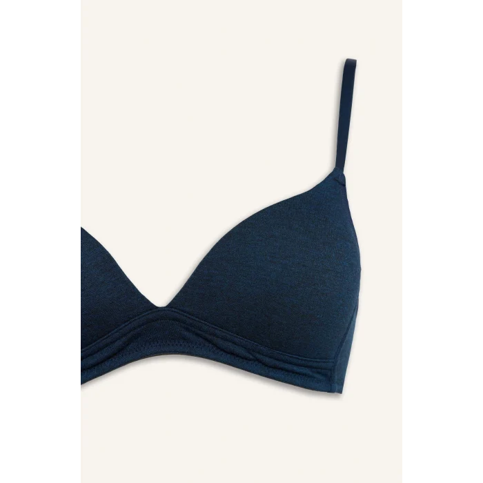 Defacto X9027AZNV179 Lacivert Pamuklu Kaplı Pedli Balensiz Bra