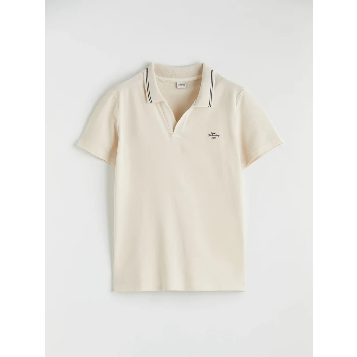 LCW Kids Bej Nakışlı Polo Yaka Erkek Çocuk Takım