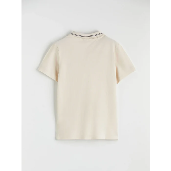 LCW Kids Bej Nakışlı Polo Yaka Erkek Çocuk Takım