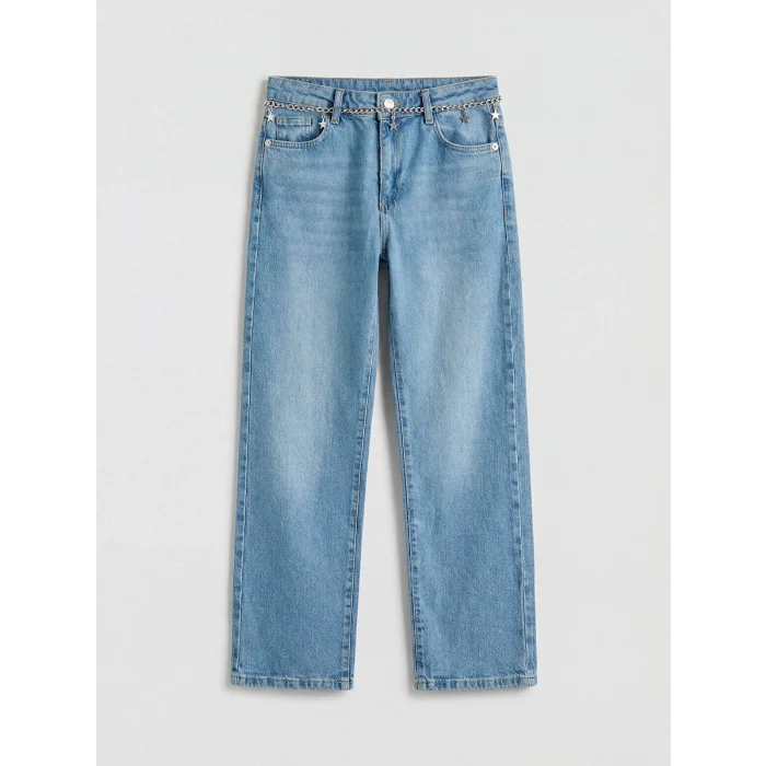 LCW Kids İndigo Straight Fit Kız Çocuk Jean Pantolon