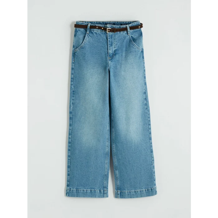 LCW Jeans İndigo Yüksek Bel Wideleg Kadın Jean Pantolon