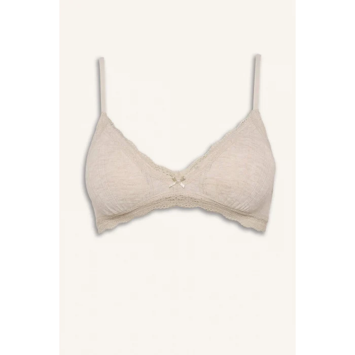 Defacto G7762AXBN503 Kahve Dantel Detaylı Çıkarılabilir Pedli Balensiz Bralet