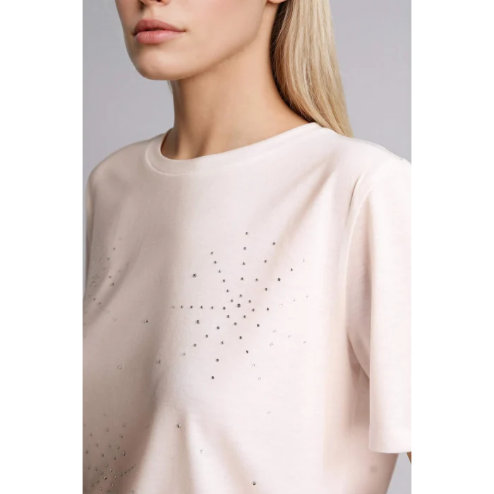 Defacto H1457AXER105 Ekru Regular Fıt Bisiklet Yaka Kısa Kollu Tişört