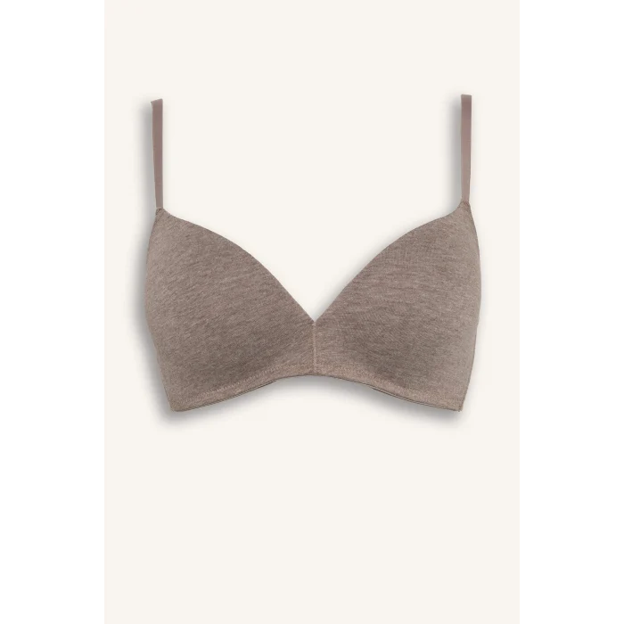 Defacto G9532AXBN503 Kahve Pamuklu Kaplı Pedli Balenli 2li Tişört Bra