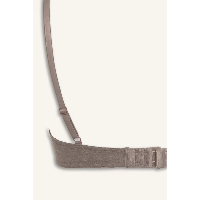 Defacto G9532AXBN503 Kahve Pamuklu Kaplı Pedli Balenli 2li Tişört Bra