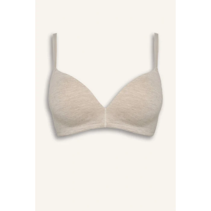 Defacto G9532AXBN503 Kahve Pamuklu Kaplı Pedli Balenli 2li Tişört Bra