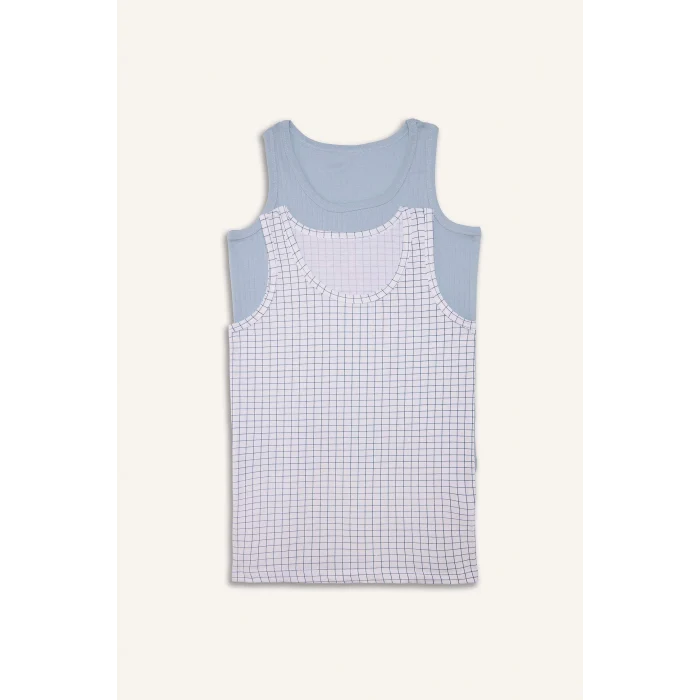 Defacto G8555A8BE789 Mavi 2li Atlet Erkek Çocuk