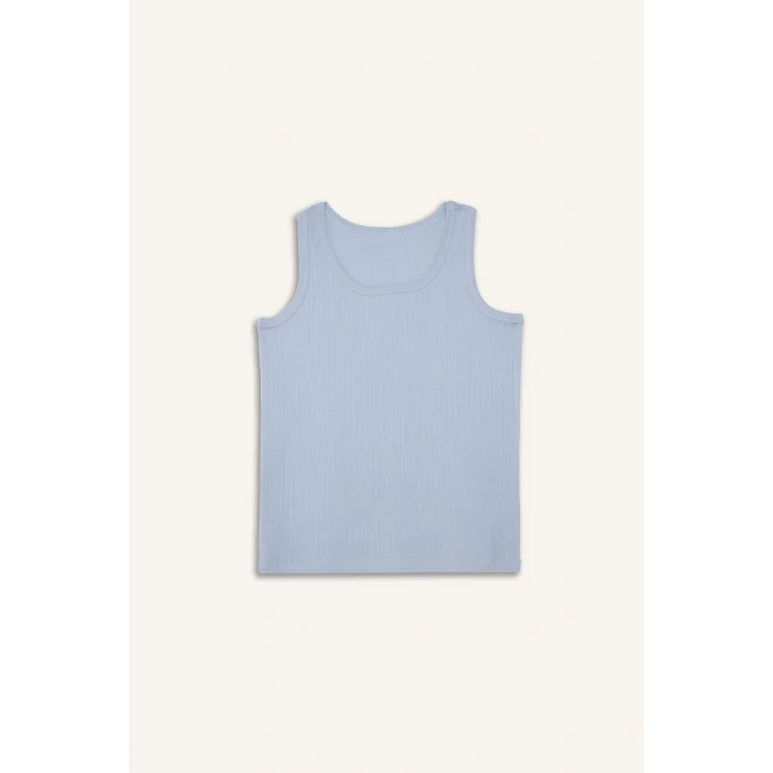 Defacto G8555A8BE789 Mavi 2li Atlet Erkek Çocuk