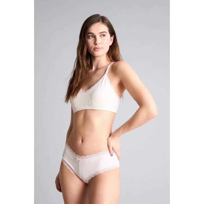 Defacto F0236AXPN36 Pembe Dantel Detaylı Micro 2li Hipster Külot