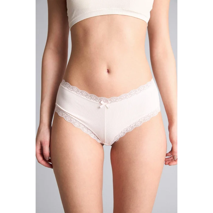 Defacto F0236AXPN36 Pembe Dantel Detaylı Micro 2li Hipster Külot