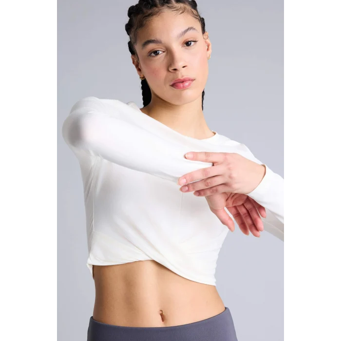 Defacto H5167AXER118 Ekru Uzun Kollu Tişört