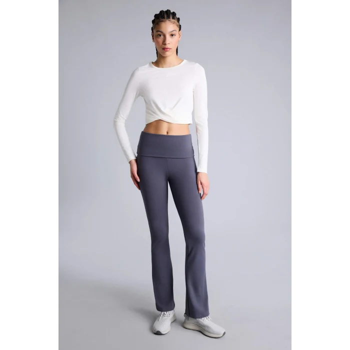 Defacto H5167AXER118 Ekru Uzun Kollu Tişört