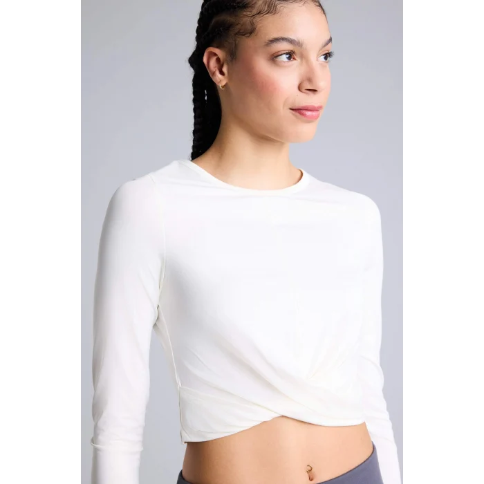 Defacto H5167AXER118 Ekru Uzun Kollu Tişört