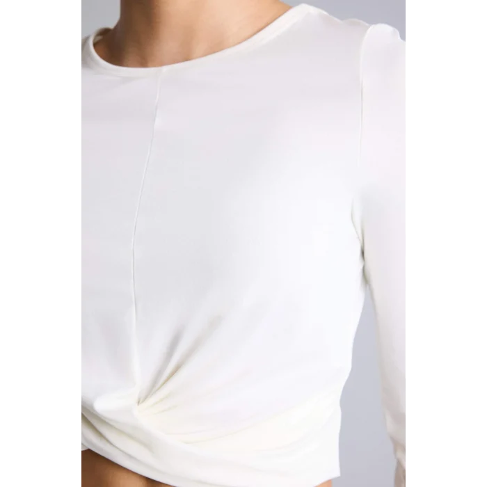 Defacto H5167AXER118 Ekru Uzun Kollu Tişört