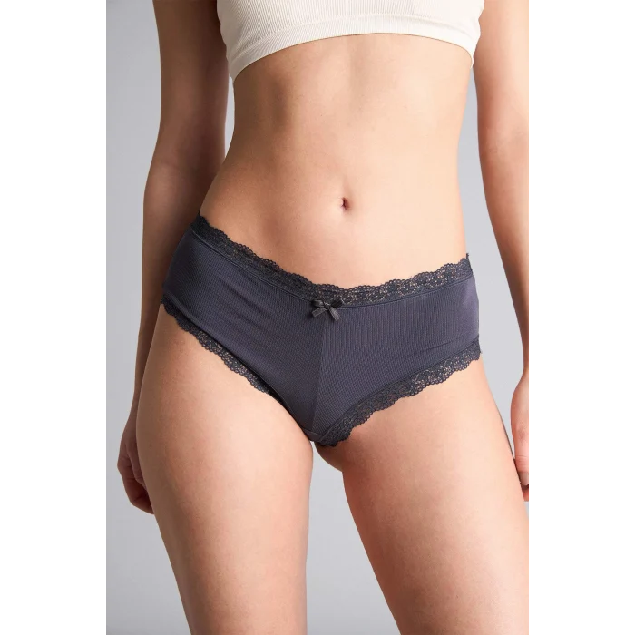 Defacto F0236AXGN1169 Yeşil Dantel Detaylı Micro 2li Hipster Külot