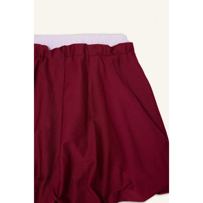 Defacto G7083A8BR506 Bordo Balon Etek Kız Çocuk