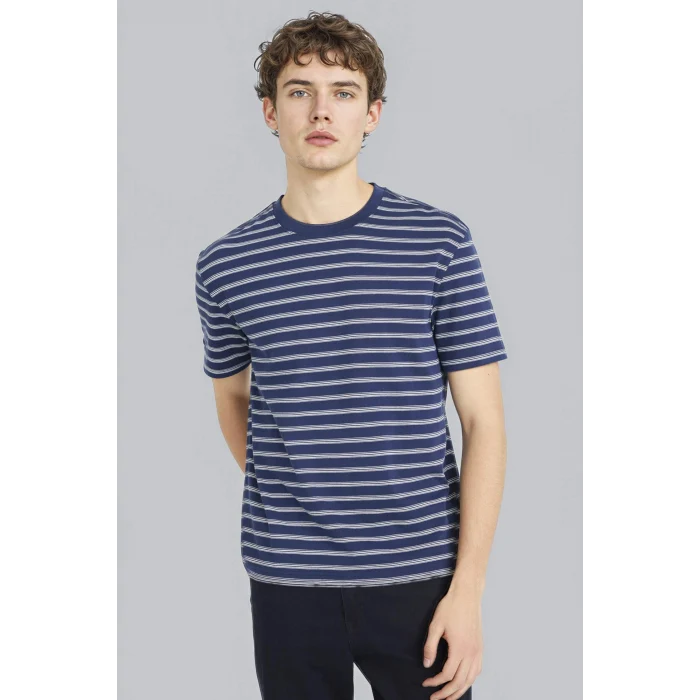 Defacto F9674AXNV241 Lacivert REGULAR FIT %100 Pamuk Tişört