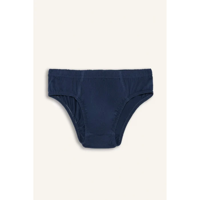 Defacto G8560A8BE513 Mavi Penye 3lü Slip Külot Erkek Çocuk