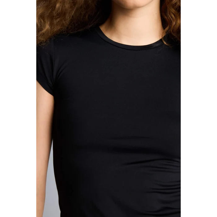 Defacto H6241AXBN1 Kahve Fıtted Basıc Tişört