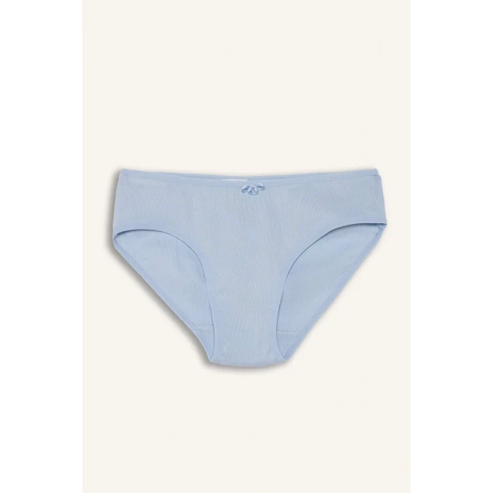 Defacto H0164A8WT34 Beyaz Ribana 3lü Slip Külot Kız Çocuk