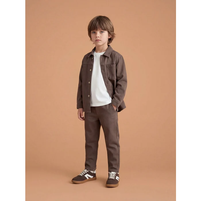 LCW Kids Kahverengi Erkek Çocuk Takım 3lü