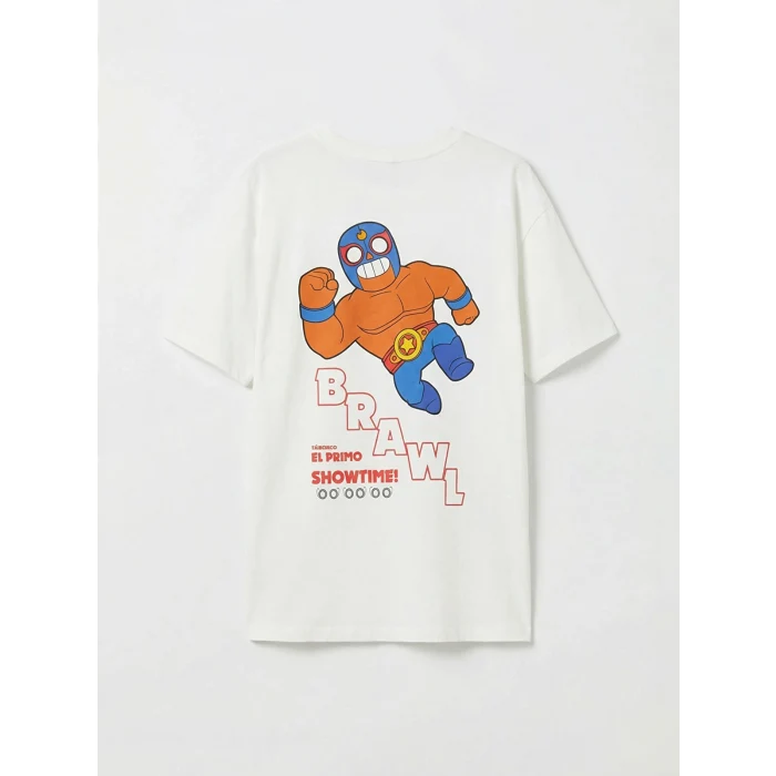 LCW Kids Ekru Brawl Stars Baskılı Erkek Çocuk Tişört