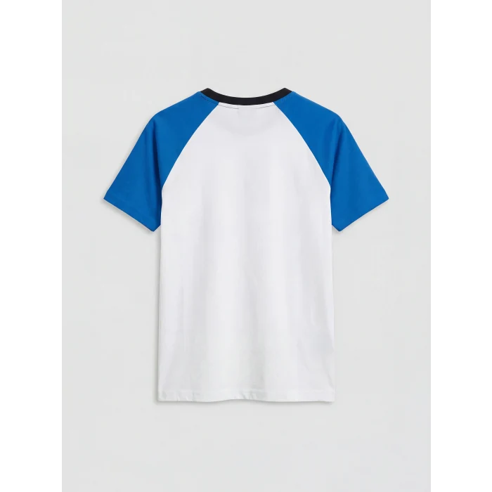 LCW Kids Beyaz Bisiklet Yaka PlayStation Baskılı Erkek Çocuk Tişört