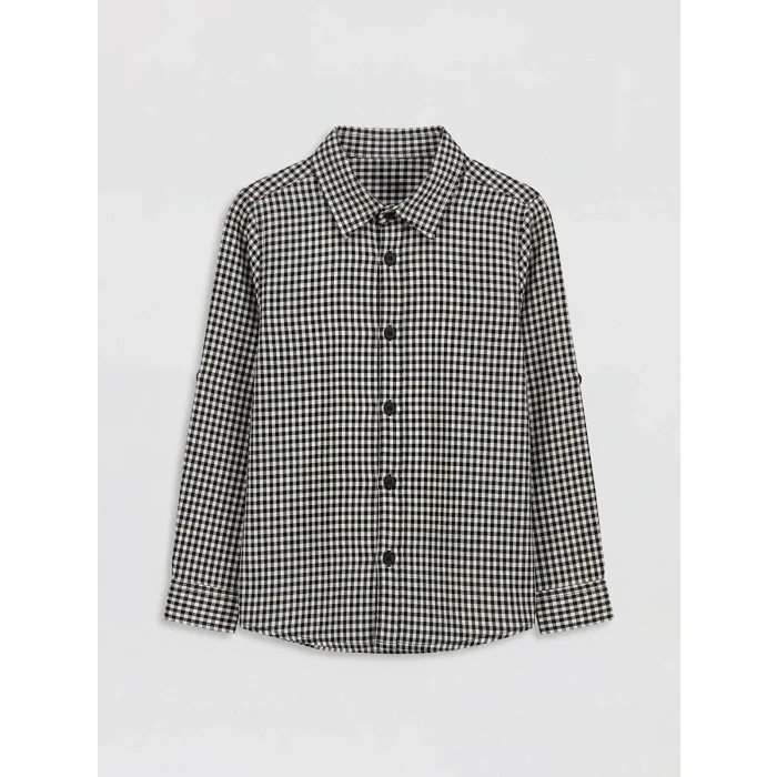 LCW Kids Lacivert Ekose Erkek Çocuk Gömlek