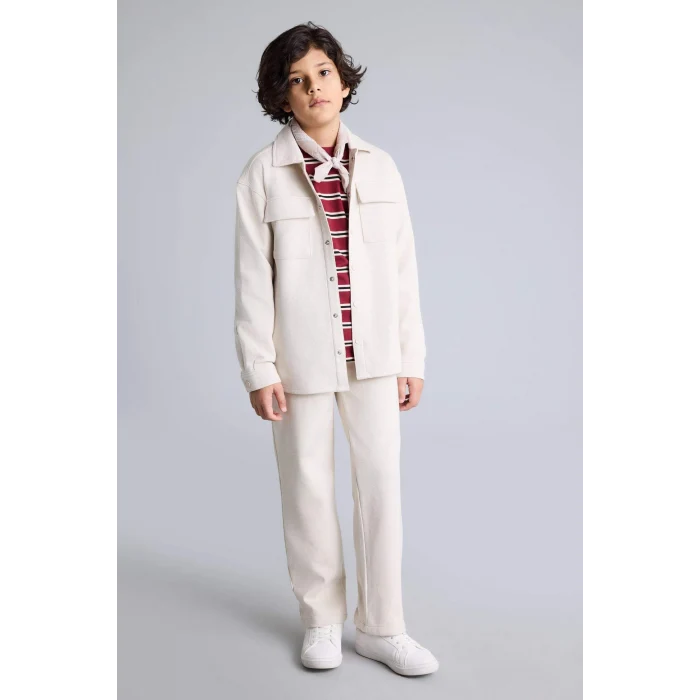 Defacto G4690A8BG74 Bej Oversıze Gömlek Erkek Çocuk