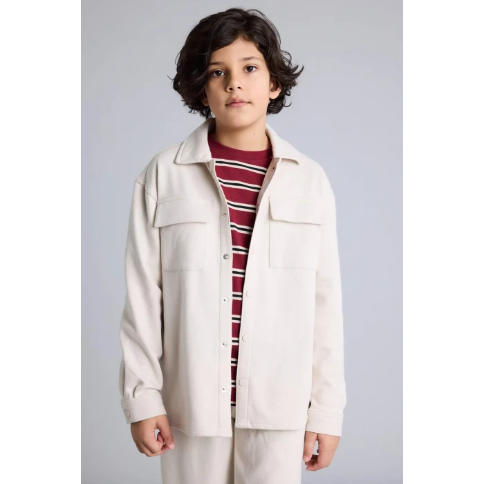 Defacto G4690A8BG74 Bej Oversıze Gömlek Erkek Çocuk