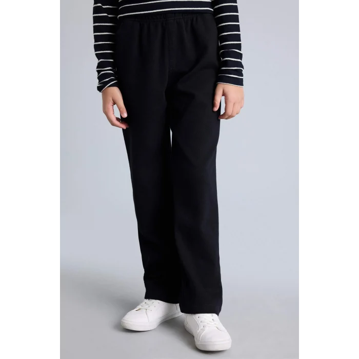 Defacto G4035A8BK81 Siyah Düz Paça Pantolon Erkek Çocuk