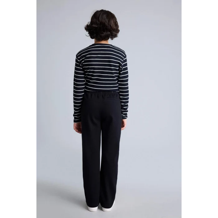 Defacto G4035A8BK81 Siyah Düz Paça Pantolon Erkek Çocuk