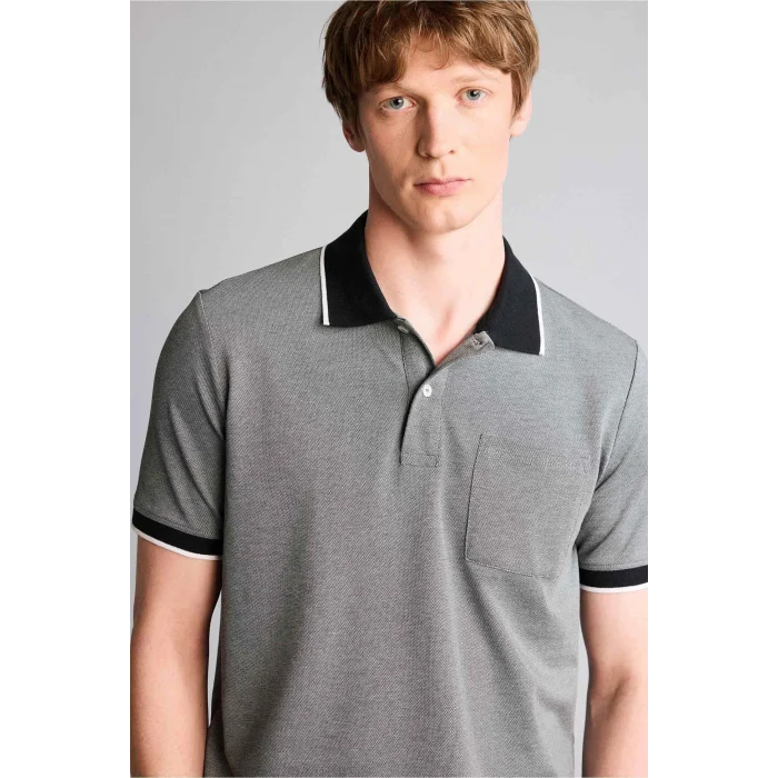 Defacto G2609AXAR221 Antrasit Kısa Kollu Polo Tişört