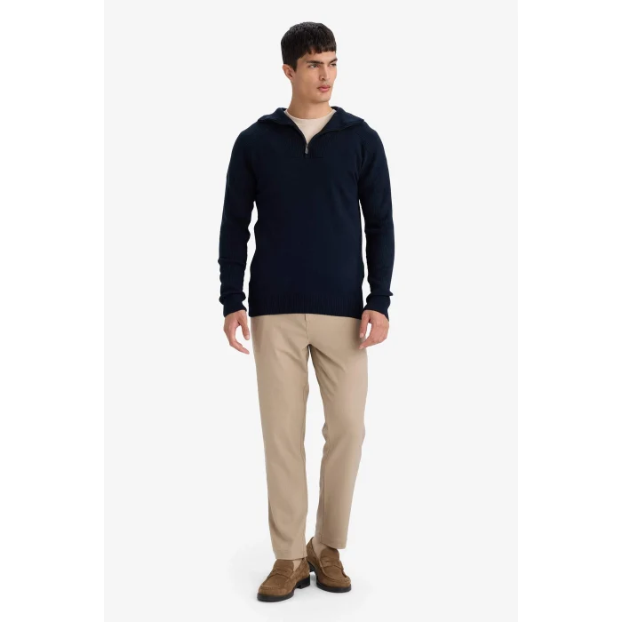 Defacto C7508AXBG609 Bej Taılored Fıt Düz Paça Her Yöne Esneyen Pantolon